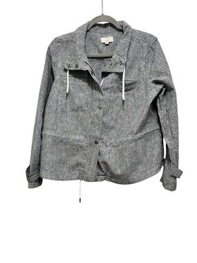 Loft Striped utility Jacket Size PS oversized